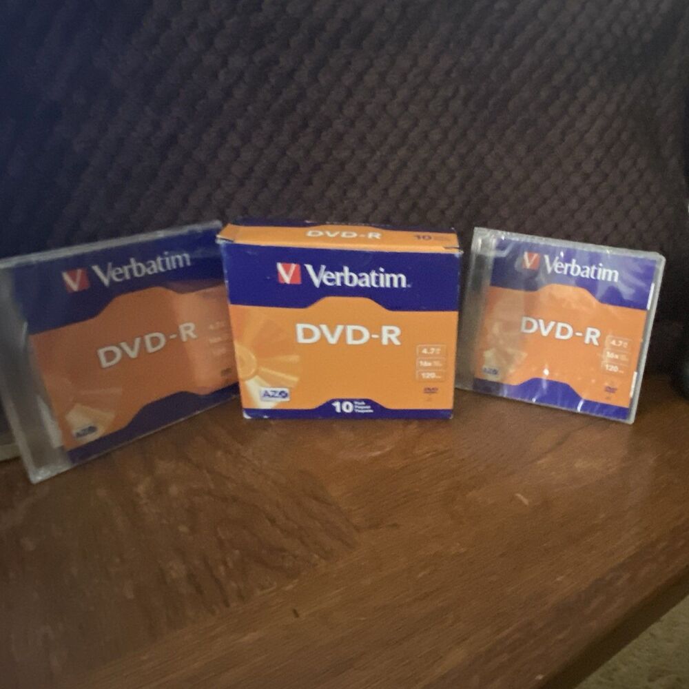 DVD-R Recordable Discs Verbatim AZO  4.7GB 16x 120 Min Jewel Case